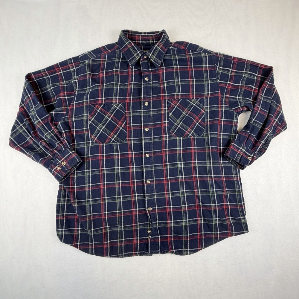 VTG Big Mac Authentic Workwear Flannel Shirt Mens XL 100% Cotton Plaid